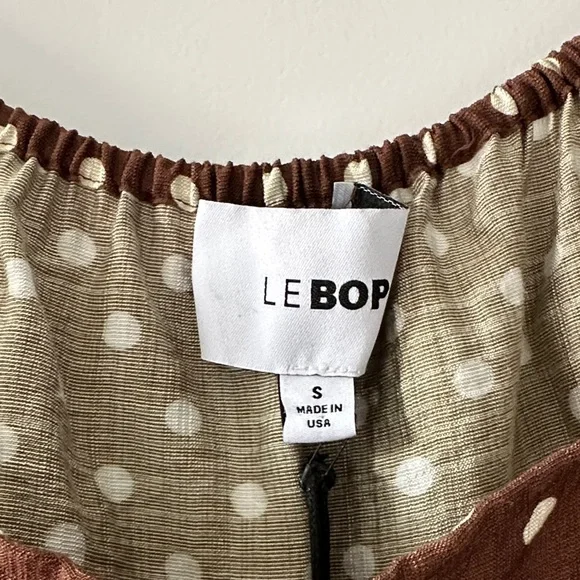 🆕 LE BOP | Brown Polka Dot Crop Top (size S) - Picture 6 of 8